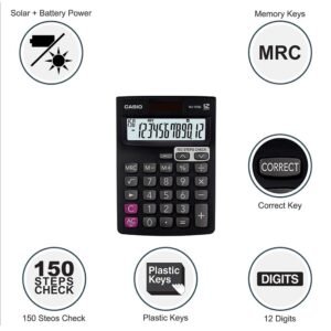 CASIO Calculator MJ-12SB - 12 Digit 150 Check and Correct