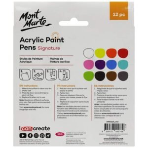 Mont Marte Acrylic Paint Pens Set of 12 col.
