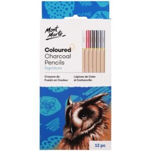 Mont Marte Coloured Charcol Pencil Set of 12